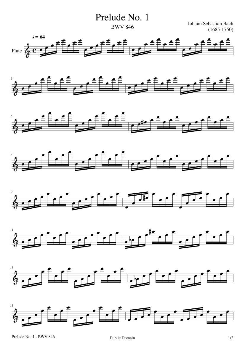 Иоганн бах прелюдия. BWV 846.