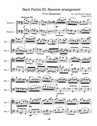 Bach, Johann Sebastian: Partita III, in A minor (two bassoons)